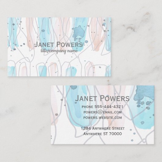 modern aangepast visitekaartje om je te personalis (Voorkant / Achterkant)