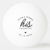 Modern aangepast zijn favoriete bruiloft zwarte te pingpongbal (Voorkant)