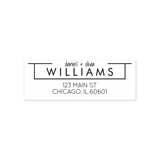 Modern | Aangepaste adresstempel Zelfinktende Stempel (Design)