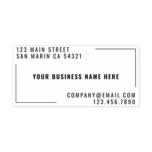 Modern aangepaste bedrijfsnaam retouradres rubberstempel (Afrduk)