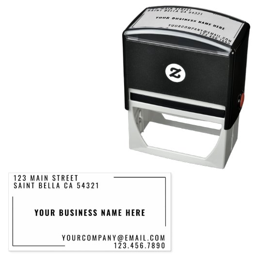 Modern aangepaste bedrijfsnaam retouradres  zelfinktende stempel (In situ)