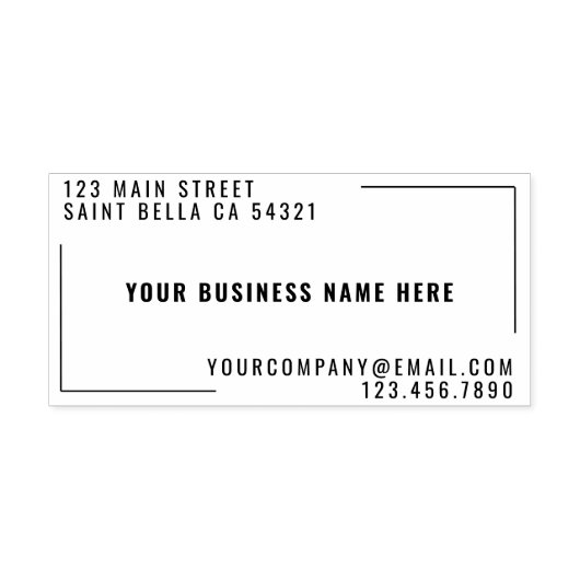 Modern aangepaste bedrijfsnaam retouradres  zelfinktende stempel (Design)