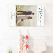 Modern aangepaste fotobruiloft spandoek (Insitu)