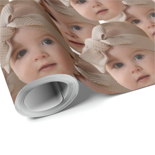 Modern aangepaste gezicht voor Baby kerst beste ca Cadeaupapier (Rol Hoek)