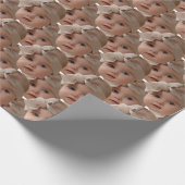 Modern aangepaste gezicht voor Baby kerst beste ca Cadeaupapier (Hoek)