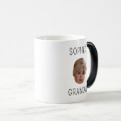 Modern aangepaste kind met Baby Afbeelding kleinki Magische Mok (Voorkant rechts)