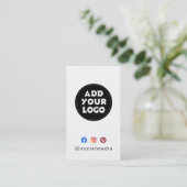 Modern aangepaste logo Social Media QR-code websit Visitekaartje (Staand voorkant)
