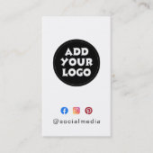 Modern aangepaste logo Social Media QR-code websit Visitekaartje (Voorkant)