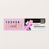 Modern, aangepaste QR-code, Orchidee, Marmer Visitekaartje (Buitenkant ongevouwen)
