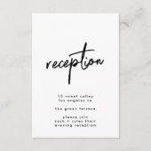 Modern aangepaste , stijlvolle bruiloft informatiekaartje (Voorkant)