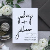 Modern aangepaste stijlvolle namen bruiloft-ontvan informatiekaartje