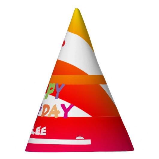 Modern aangepaste verjaardagsnaam Schattige cool k Feesthoedjes (Rechts)