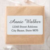 Modern aangepaste verzendlabel - Clear Snow White (Insitu)