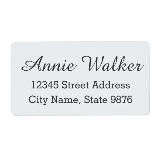 Modern aangepaste verzendlabel - Clear Snow White (Voorkant)