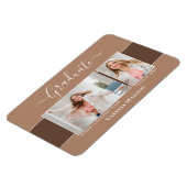 Modern | Aankondiging Afstudeerder foto Elegant 2 Magneet (Linkerzijde)