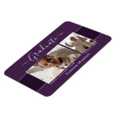 Modern | Aankondiging Afstudeerder foto Elegant 2 Magneet (Linkerzijde)