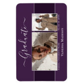 Modern | Aankondiging Afstudeerder foto Elegant 2 Magneet (Verticaal)