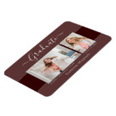 Modern | Aankondiging Afstudeerder foto Elegant 2 Magneet (Linkerzijde)