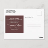 Modern | Aankondiging Afstuderen foto Elegant 2 Briefkaart (Achterkant)