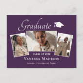 Modern | Aankondiging van het Afstuderen van Elega Briefkaart (Voorkant)