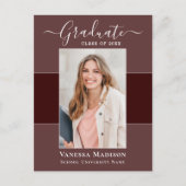 Modern | Aankondiging van het Afstuderen van Elega Briefkaart (Voorkant)
