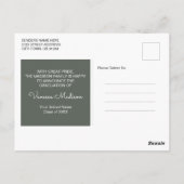 Modern | Aankondiging van het Afstuderen van Elega Briefkaart (Achterkant)