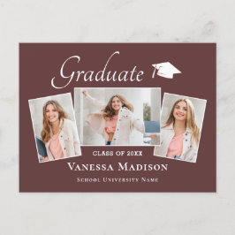 Modern | Aankondiging van het Afstuderen van Elega Briefkaart