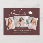 Modern | Aankondiging van het Afstuderen van Elega Briefkaart (Voorkant)