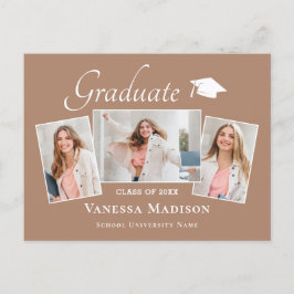 Modern | Aankondiging van het Afstuderen van Elega Briefkaart