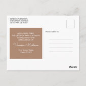 Modern | Aankondiging van het Afstuderen van Elega Briefkaart (Achterkant)