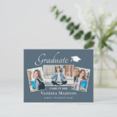 Modern | Aankondiging van het Afstuderen van Elega Briefkaart (Staand voorkant)