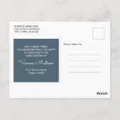 Modern | Aankondiging van het Afstuderen van Elega Briefkaart (Achterkant)
