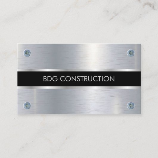 Modern aannemer Visitekaartje met aangepaste Logo (Voorkant)