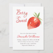 Modern aardbery Berry Sweet Baby shower Kaart (Voorkant)