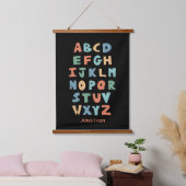 Modern ABC alfabet gepersonaliseerd klaslokaal Pos Hangend Wandkleed (Slaapkamer)