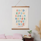 Modern ABC alfabet gepersonaliseerd klaslokaal Pos Hangend Wandkleed (Slaapkamer)