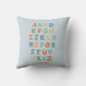 Modern ABC Alphabet Gepersonaliseerd schattig kind Kussen (Achterkant)