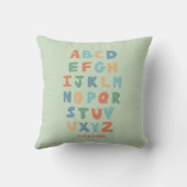 Modern ABC Alphabet Gepersonaliseerd schattig kind Kussen (Achterkant)