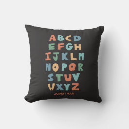 Modern ABC Alphabet Gepersonaliseerd schattig kind Kussen