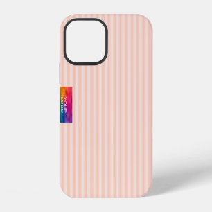 Modern Abrikozen Strepen Sjabloon Zakelijk Logo iPhone 12 Hoesje
