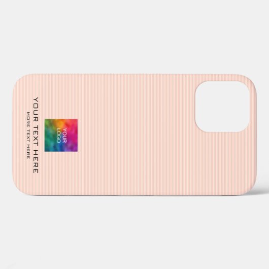 Modern Abrikozenstrepen Sjabloon Business Logo Case-Mate iPhone Case (Achterkant (horizontaal))