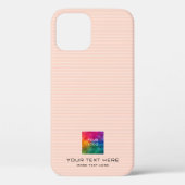 Modern Abrikozenstrepen Sjabloon Business Logo Case-Mate iPhone Case (Achterkant)