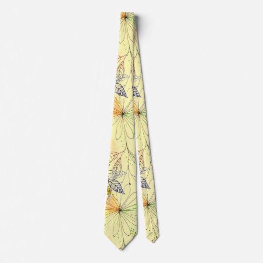 Modern Abstrac Business Pattern Yellow Stropdas (Voorkant)