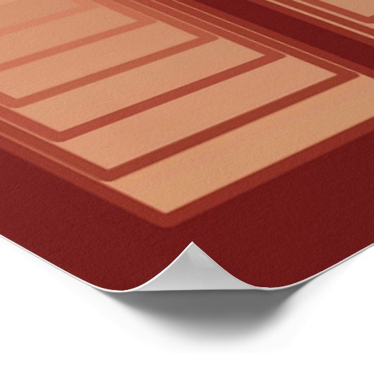 Modern Abstract - 3-d pyramiden, koper Poster (Hoek)