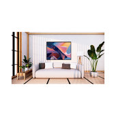 Modern Abstract 3D Metallic Blue, Peach en Pink Foto Afdruk