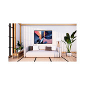 Modern Abstract 3D Metallic Blue, Peach en Pink Foto Afdruk
