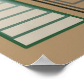 Modern Abstract - 3D-piramides, Taupe en Zilver Poster (Hoek)