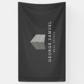 Modern Abstract Aangepast Huis Logo Makelaar Spandoek (Verticaal)