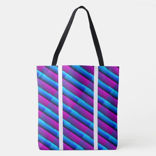 MODERN abstract aantrekken in lichtwit paars blauw Tote Bag (Voorkant)