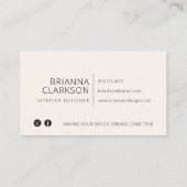 Modern Abstract Aarde Tones Art Visitekaartje (Achterkant)